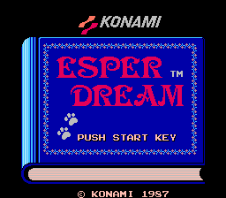 Esper Dream title screen for Famicom Disk System